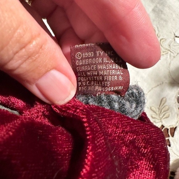 Ty Attic Treasures Lamb Bunny Bear Lot of 5 Beanie Babies 1993 - Picture 7 of 16